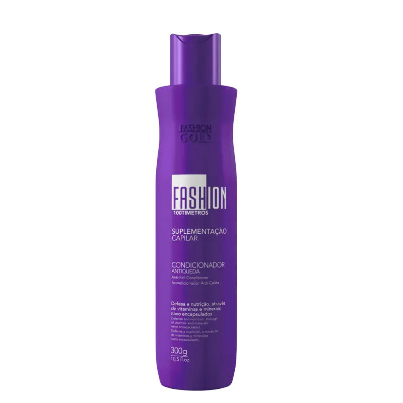 Kit 100tímetros Fashion Gold – Tratamento Capilar Completo (Shampoo + Condicionador + Tônico)