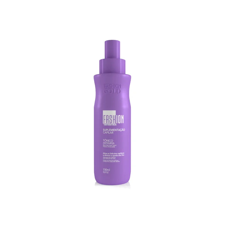 Kit 100tímetros Fashion Gold – Tratamento Capilar Completo (Shampoo + Condicionador + Tônico)