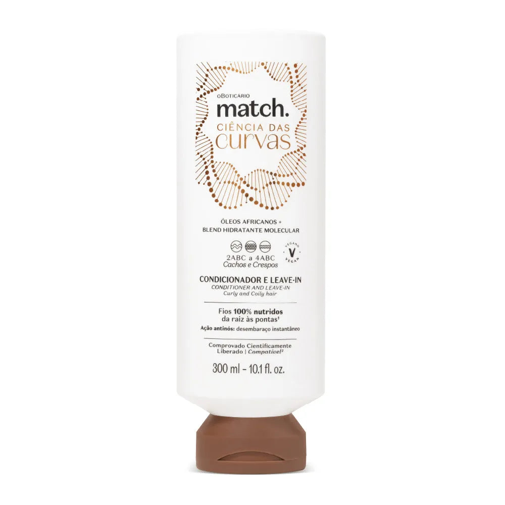 Kit Match Ciência das Curvas Shampoo + Condicionador e Leave-In – O Boticário