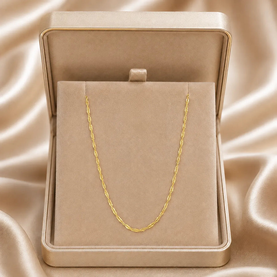 Cordão Singapura Feminino Ouro 18K – 40cm
