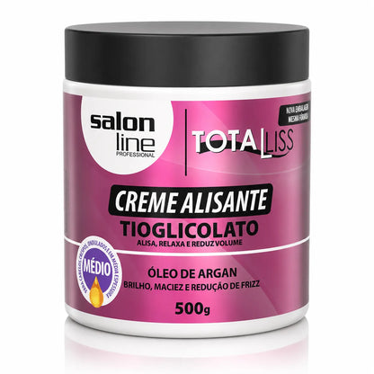 Creme Alisante Tioglicolato Argan Médio 500g – Salon Line