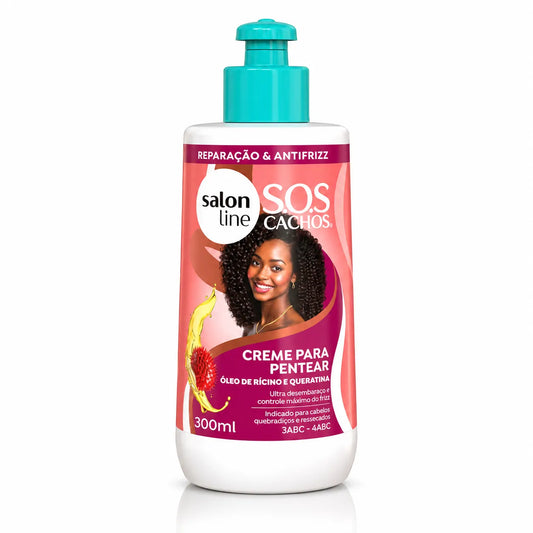 Creme para Pentear Rícino e Queratina 300ml – Salon Line