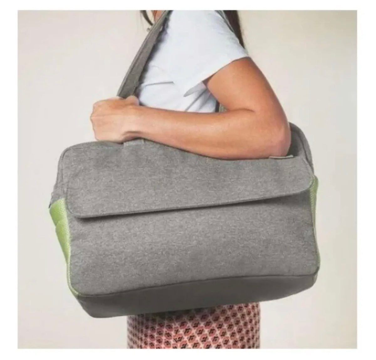 Conjunto Natura Mamãe E Bebê Com Bolsa, Trocador E Produtos. 8 Itens