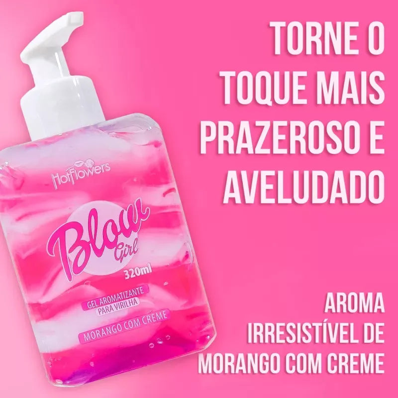 Blow Girl Gel Aromatizante Virilha Morango Com Creme