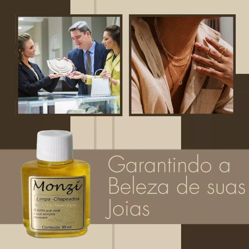 Monzi Plated Gold-Plated Cleaner 35ml – Care for Your Jewelry with Efficiency