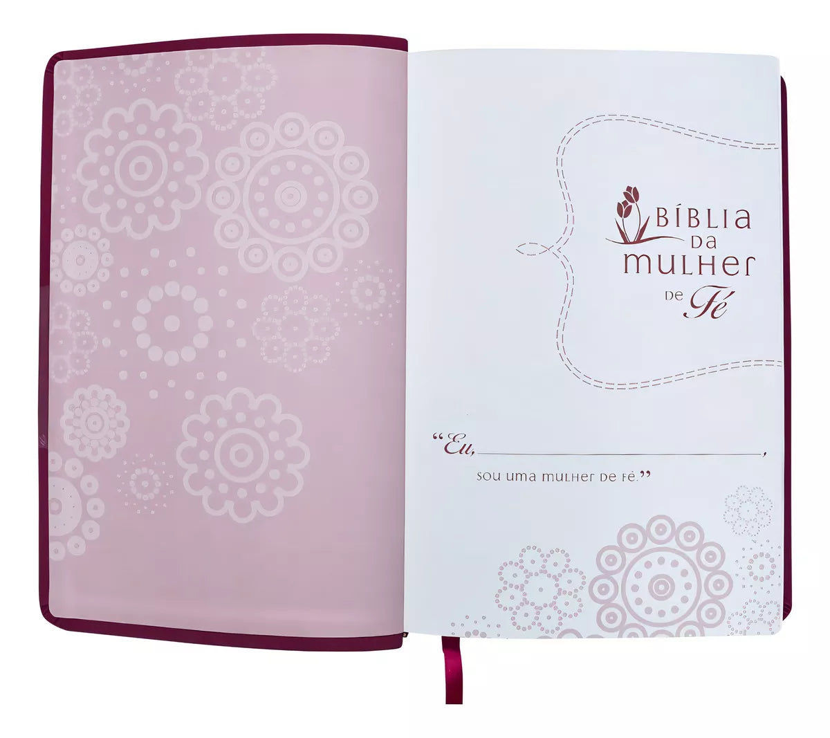 Bíblia da Mulher de Fé NVI – Capa de Luxo Couro Soft Rosa