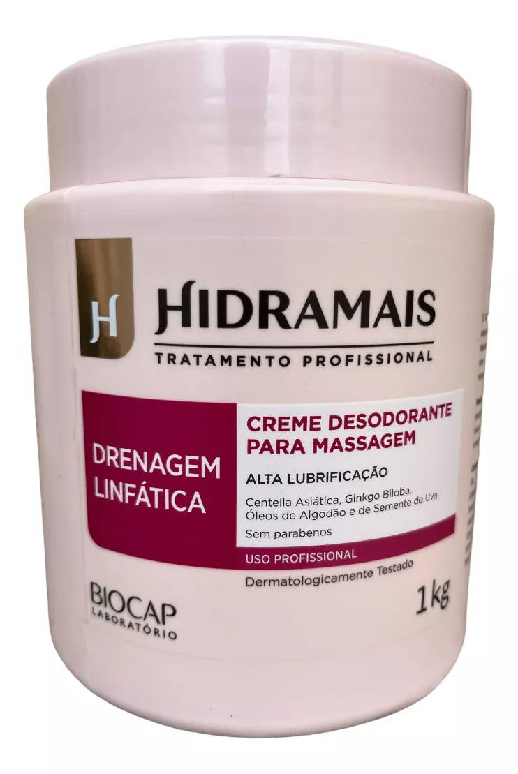 Creme Desodorante Hidramais Massagem Linfática 1 Kg