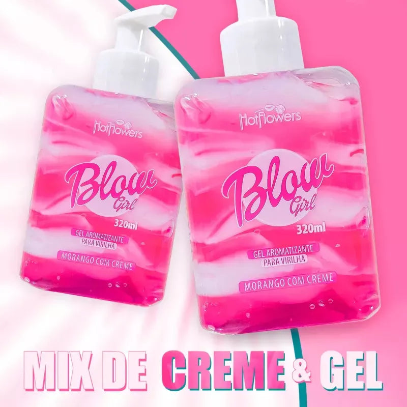 Blow Girl Gel Aromatizante Virilha Morango Com Creme