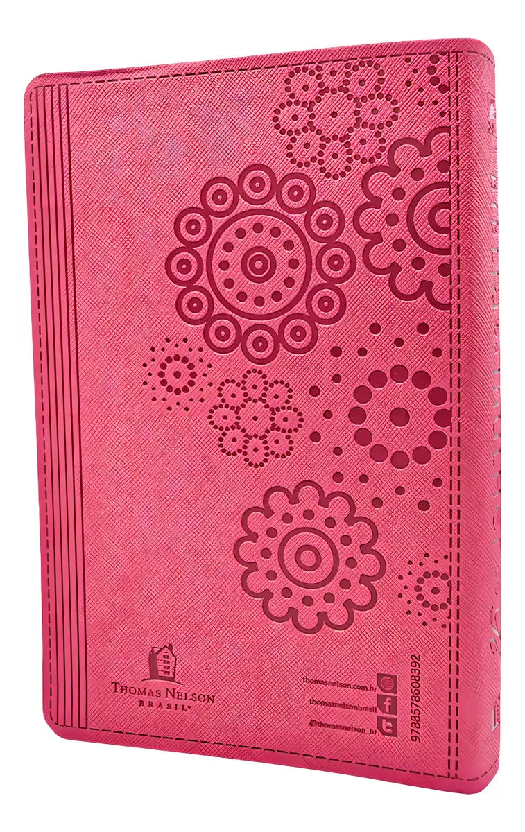 Bíblia da Mulher de Fé NVI – Capa de Luxo Couro Soft Rosa
