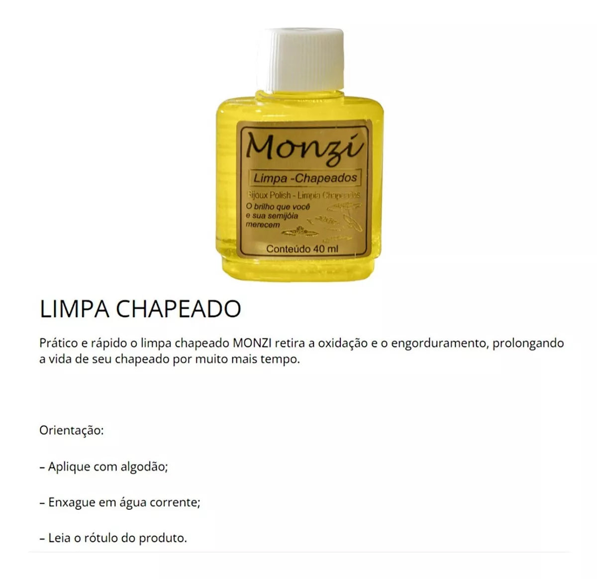 Monzi Plated Gold-Plated Cleaner 35ml – Care for Your Jewelry with Efficiency