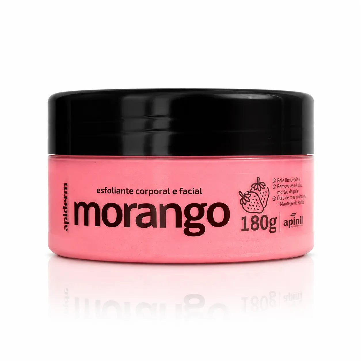 Esfoliante Corporal e Facial Morango 180g