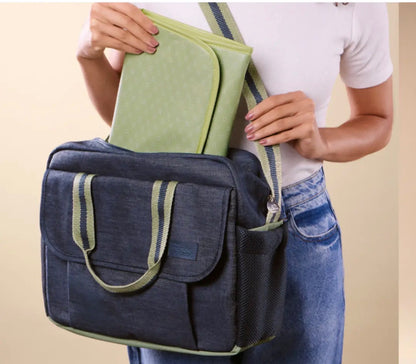 Conjunto Bolsa Mamãe Bebe Com Trocador 8 itens