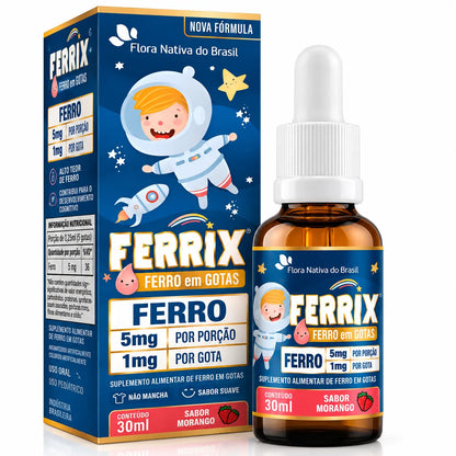 Ferro em Gotas Ferrix Kids Morango 30ml – Flora Nativa