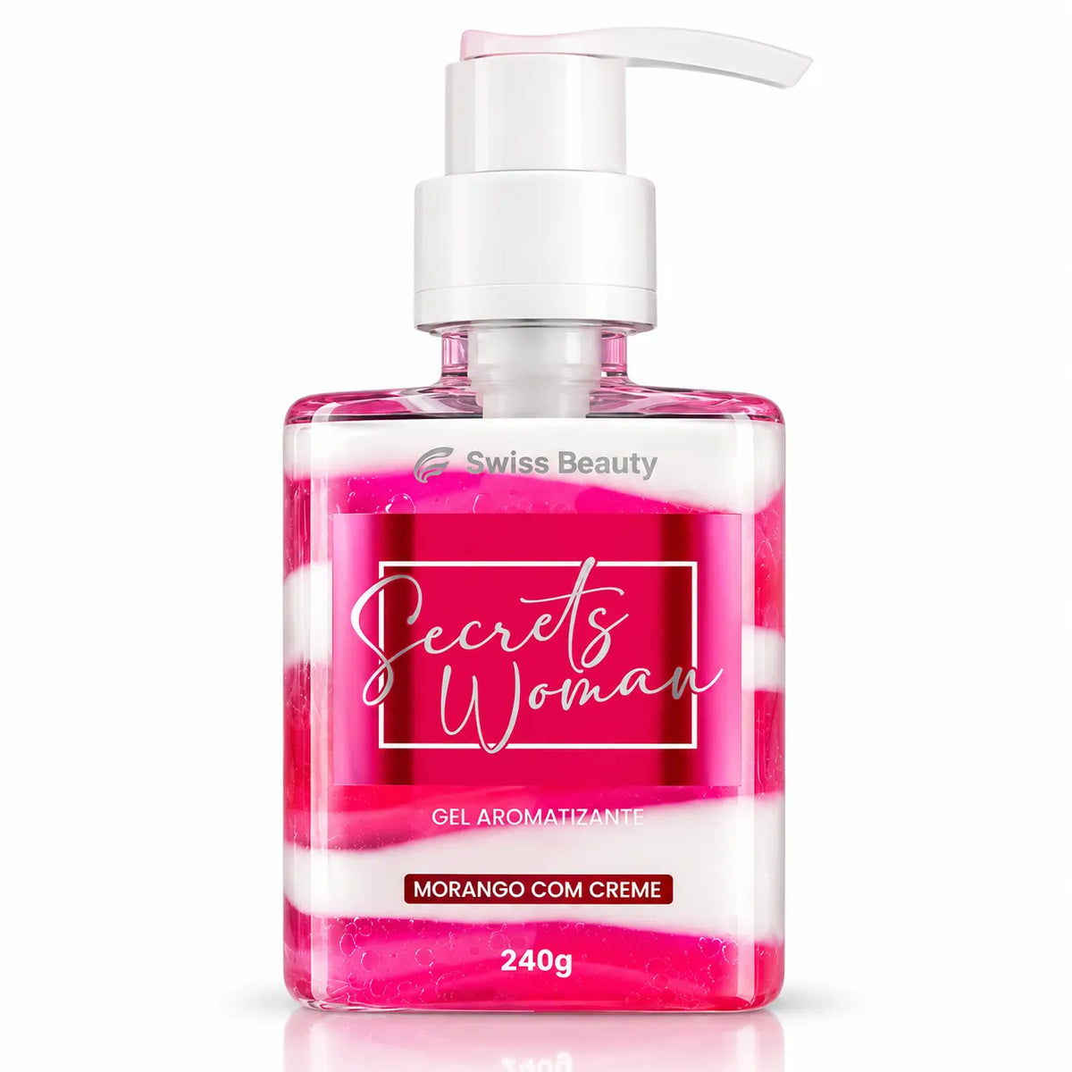 Gel Aromatizante Secrets Woman Morango com Creme – Swiss Beauty