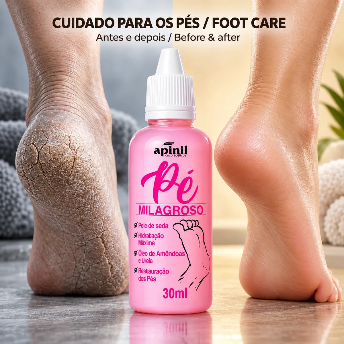 Gotas Pé Milagroso 30ml – Apinil Cosméticos