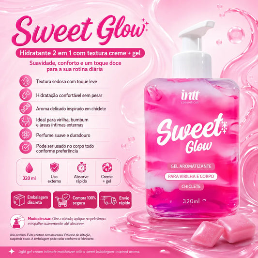 Hidratante Íntimo Sweet Glow 320 ml – Aroma de Chiclete