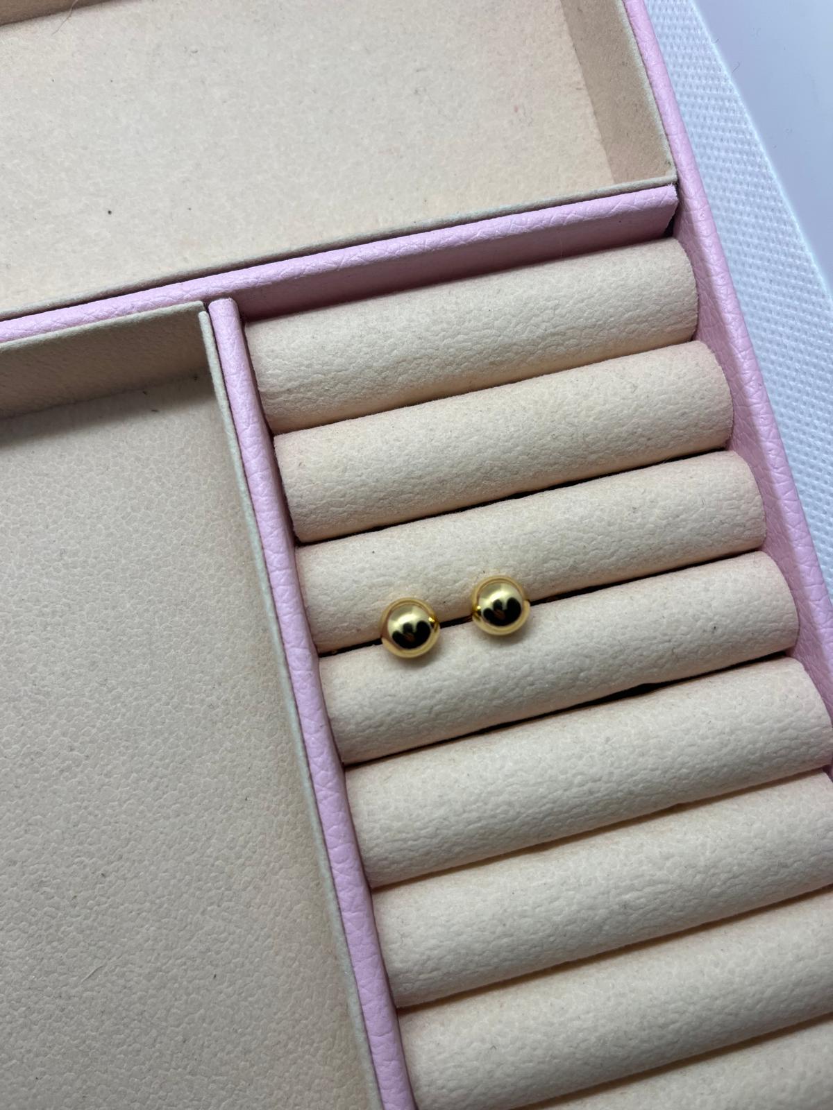 Medium Gold-Plated Ball Earrings