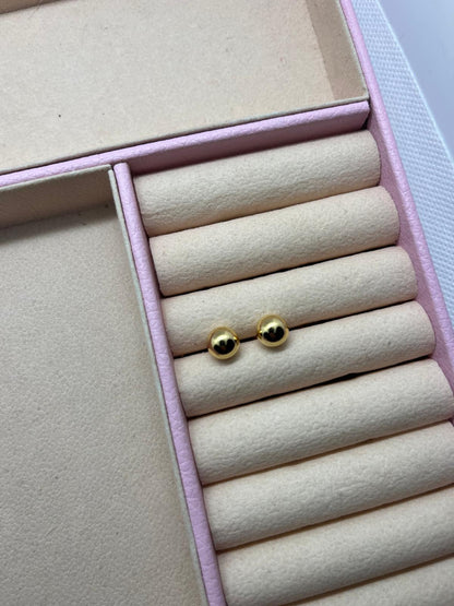 Medium Gold-Plated Ball Earrings