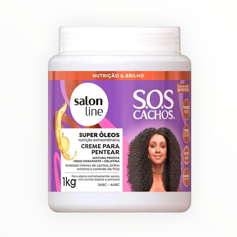 Creme de Pentear Super Óleos S.O.S Cachos – 1kg