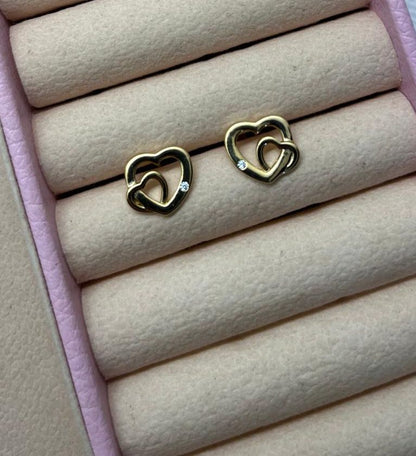 Two Hearts Earrings