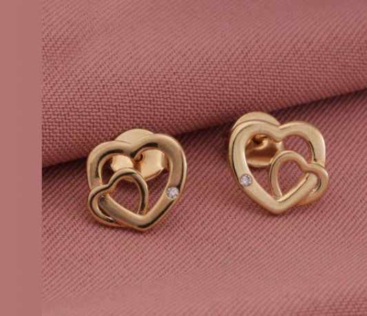 Two Hearts Earrings