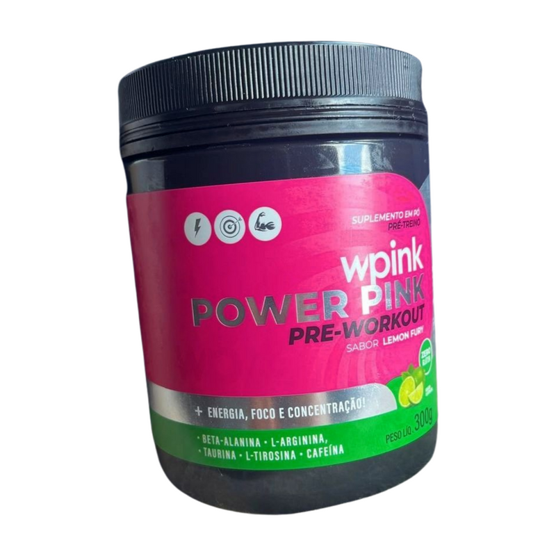 Pré-treino Super Power Pink – Wpink | Energia Máxima com Sabor de Limão
