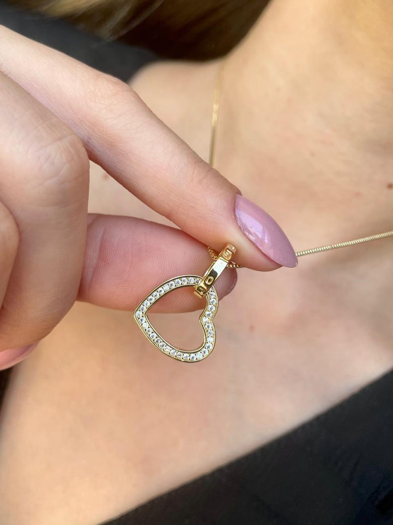 Heart Pendant Necklace - 45cm