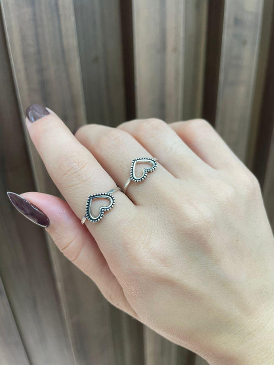 Silver 925 Heart Ring – Brazilian Sizes 13 & 19