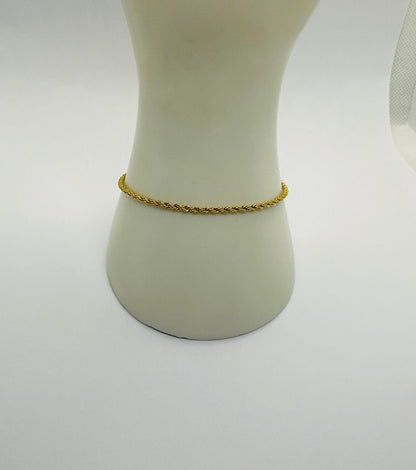 Baiano Cord Bracelet – 18K Gold-Plated Elegance