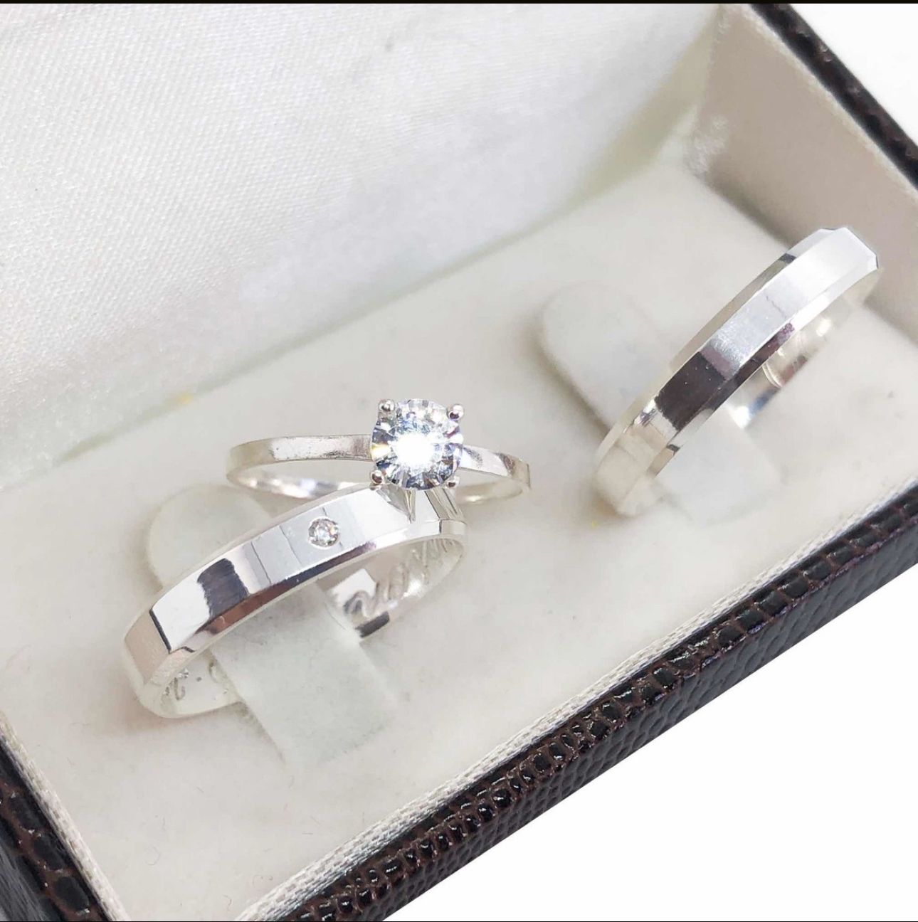Pair of Rings & Solitaire Ring