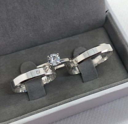 Pair of Rings & Solitaire Ring