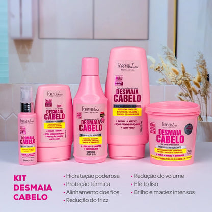 Kit Desmaia Cabelo Forever Liss – Shampoo, Máscara, Condicionador e Sérum