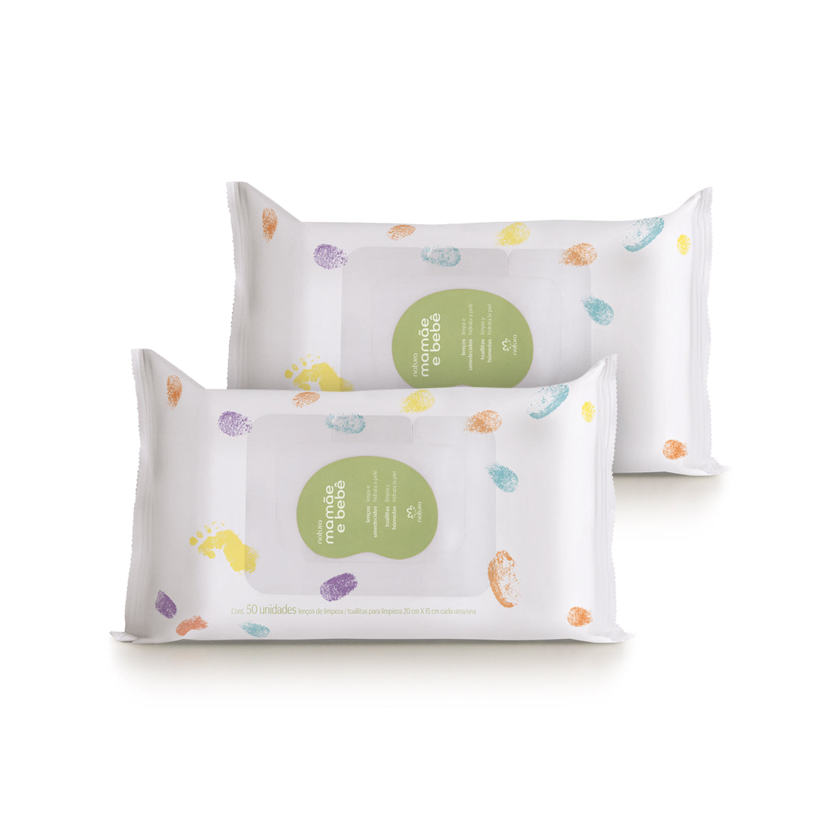 Lenço Umedecido Mamãe e Bebê (50 unidades) – Suavidade para a Pele Sensível do Bebê