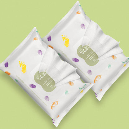 Lenço Umedecido Mamãe e Bebê (50 unidades) – Suavidade para a Pele Sensível do Bebê