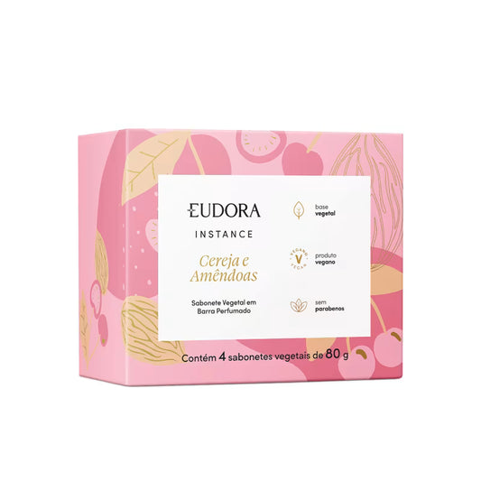 Sabonete em Barra Instance Cereja e Amêndoas 4x80g – Eudora