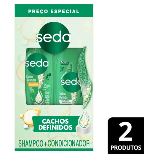 Kit Seda Cachos Definidos – Shampoo 300ml + Condicionador 190ml