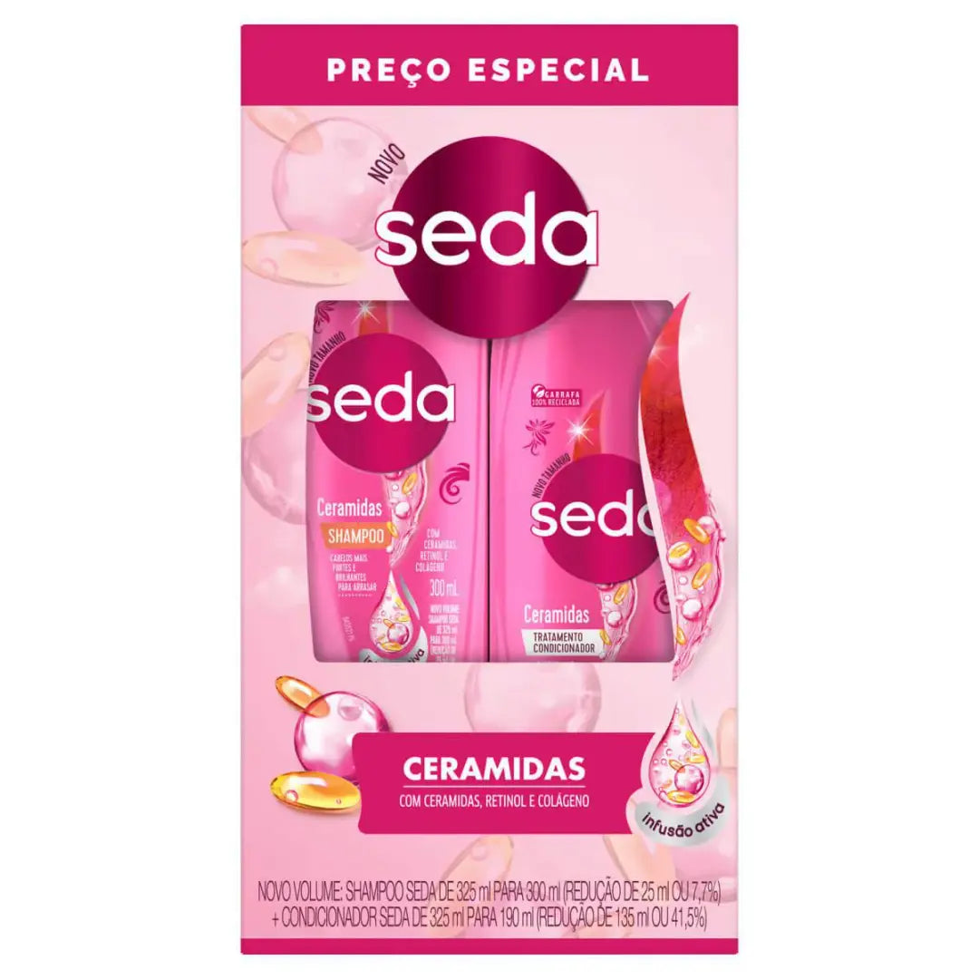 Kit Seda Ceramidas – Shampoo 300ml + Condicionador 190ml