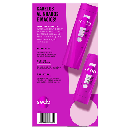 Kit Seda Liso Perfeito – Shampoo 300ml + Condicionador 190ml