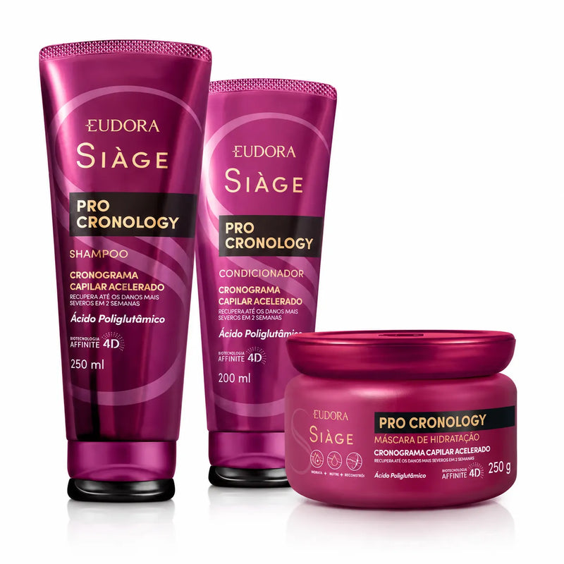 Kit Siàge Pro Cronology Shampoo + Condicionador + Máscara – Eudora