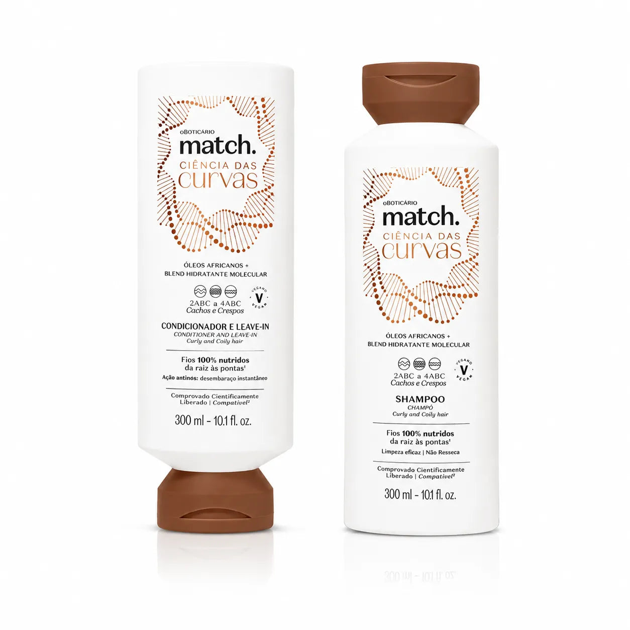 Kit Match Ciência das Curvas Shampoo + Condicionador e Leave-In – O Boticário