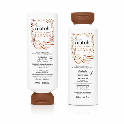 Kit Match Ciência das Curvas Shampoo + Condicionador e Leave-In – O Boticário