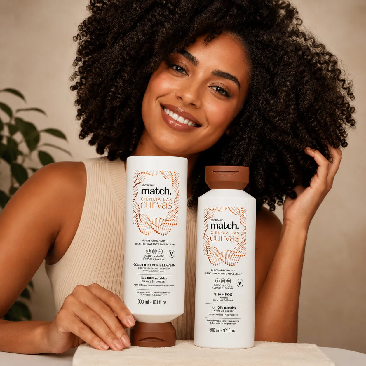 Kit Match Ciência das Curvas Shampoo + Condicionador e Leave-In – O Boticário