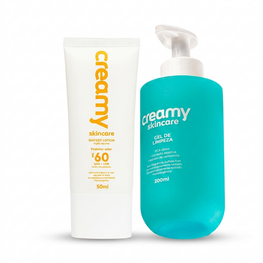 Kit Skincare Creamy Gel de Limpeza + Protetor Solar FPS 60