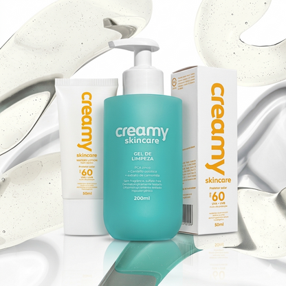 Kit Skincare Creamy Gel de Limpeza + Protetor Solar FPS 60
