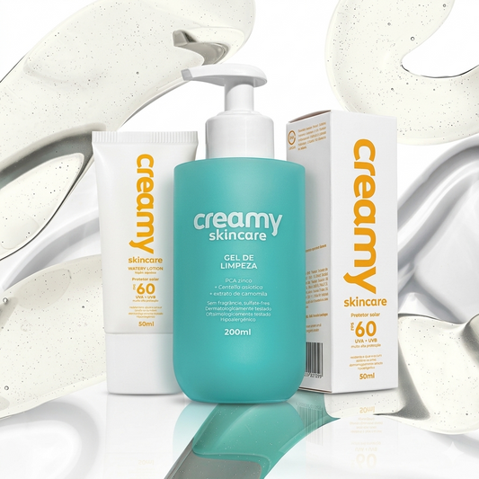 Kit Skincare Creamy Gel de Limpeza + Protetor Solar FPS 60