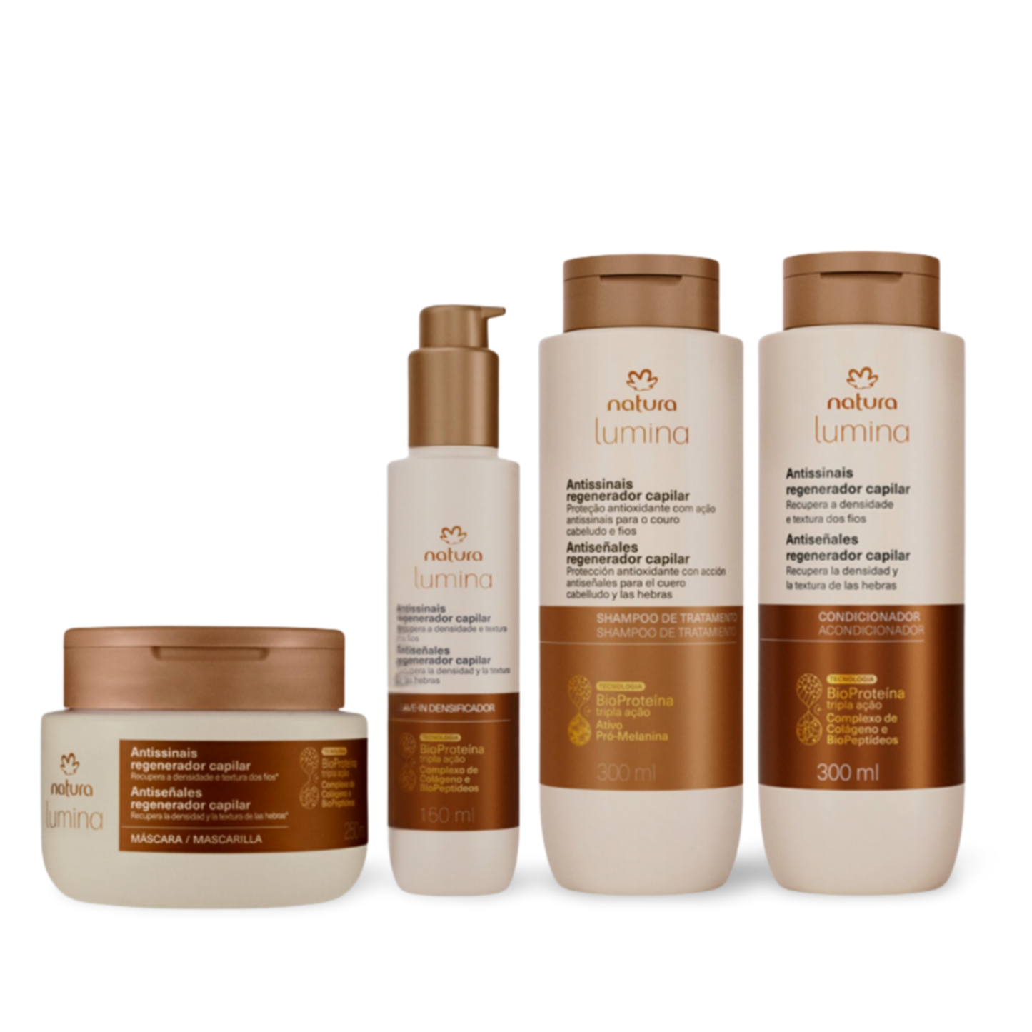 Kit Lumina Antissinais Regenerador Capilar Completo – 4 produtos