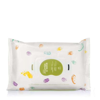 Lenço Umedecido Mamãe e Bebê (50 unidades) – Suavidade para a Pele Sensível do Bebê