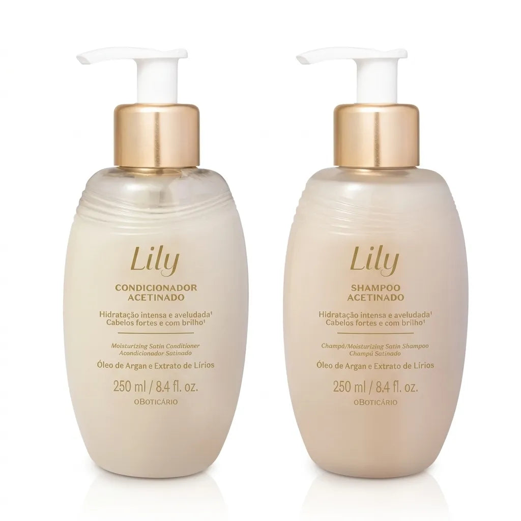 Linha Acetinada Lily Shampoo + Condicionador 250ml – O Boticário