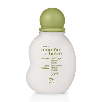 Kit Natura Mamãe e Bebê 3 Itens + Nécessaire Verde-claro – 50ml+ refil shampoo e condicionador