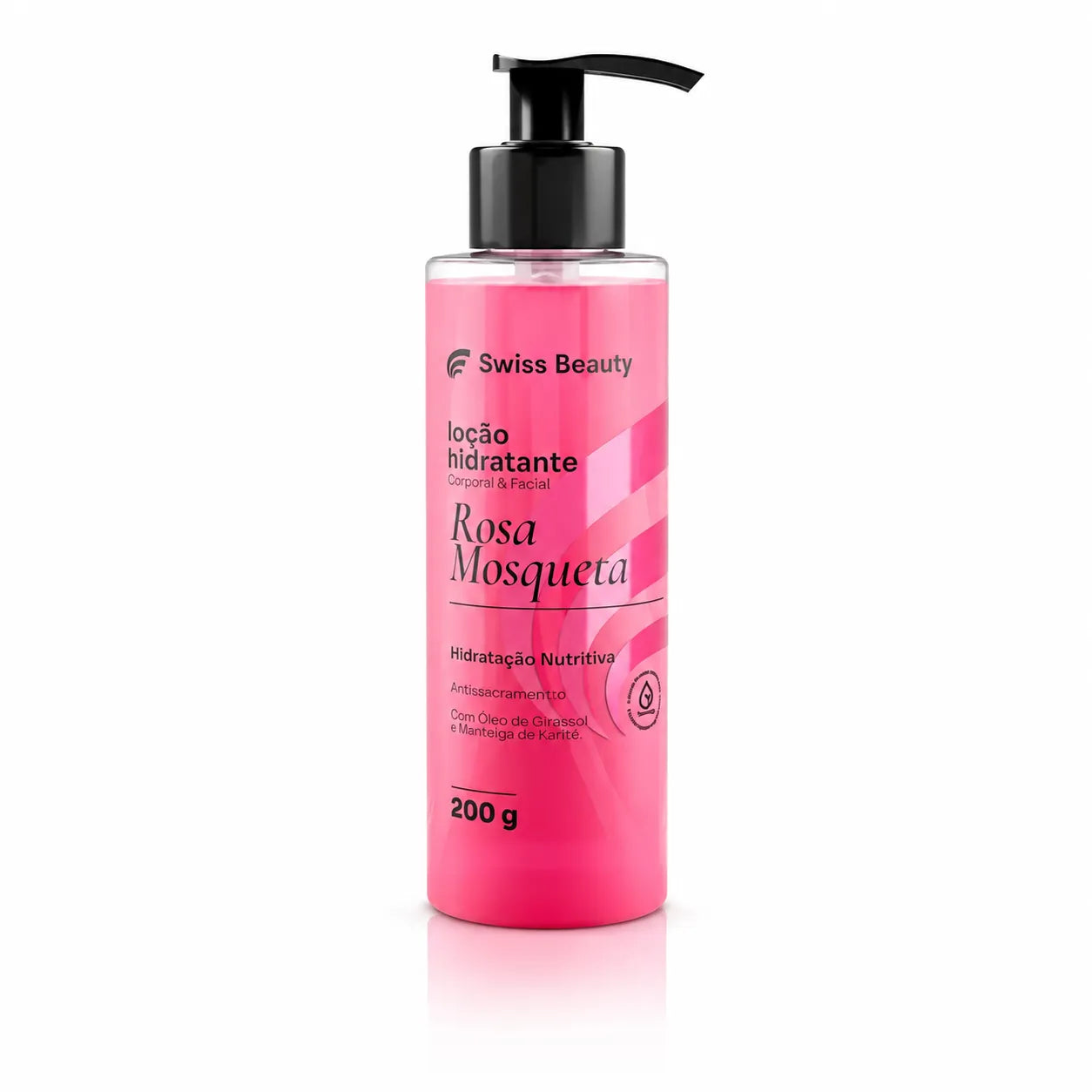 Loção Hidratante Rosa Mosqueta Corpo e Rosto 200g – Swiss Beauty